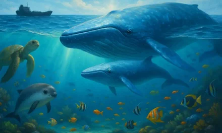 Malena la ballena azul del Mar de Cortés