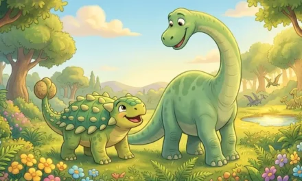 Un dinosaurio feliz