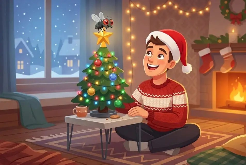 La traviesa mosca navideña